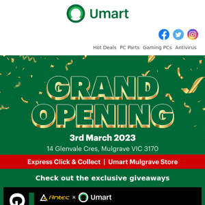 🚀Melbourne Store Grand Opening with Unbeatable Specials and Giveaways!