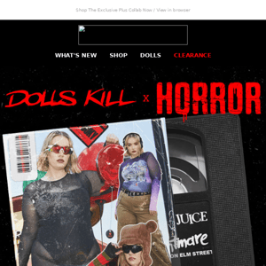 Dolls Kill x WB Horror Is Here 🎈