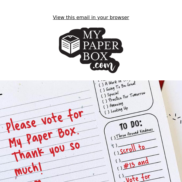 My Paper Box is nominated for Best Stationery Box 😱