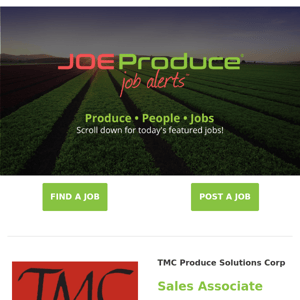 NEW Jobs With TMC Produce Solutions, Leo's Apples, Pacific Trellis Fruit, South Mill Champs & River Point Farms