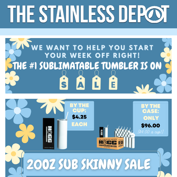 Wow! EPIC 20oz sublimatable skinny sale is BACK!😍