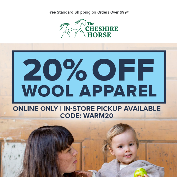 Time's Running Out! 20% Off Winter Wool Apparel