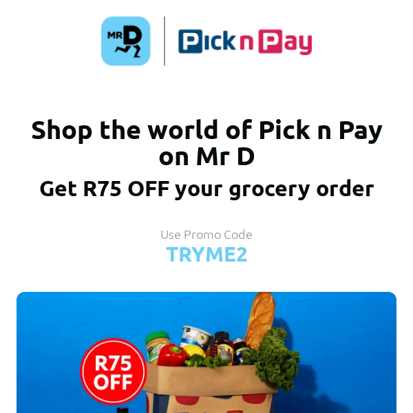 Hey Mr D Food, join the inner circle with R75 OFF