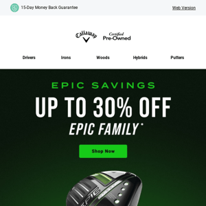 Epic Family Sale | 15-30% Off Epic Family Clubs