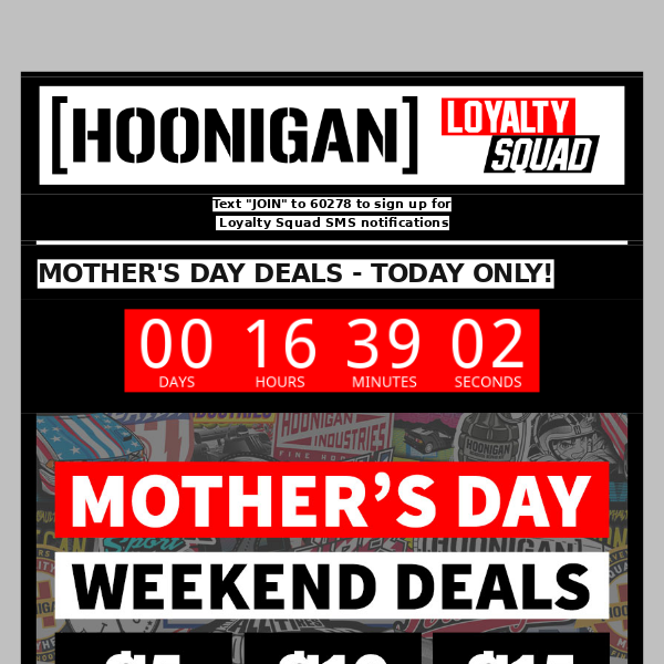 MOTHER"S DAY DEALS ON FRESH GEAR