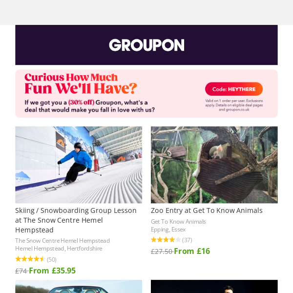 Exclusive: EXTRA 30% OFF Fun Near You and More