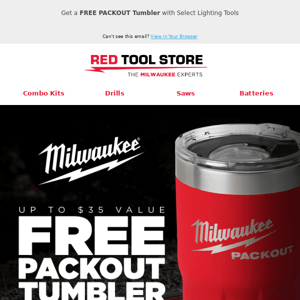 Get a FREE Milwaukee Tumbler Here...