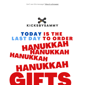 Last Day for Hanukkah Orders