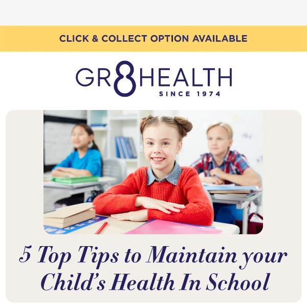5 Top Tips to Maintain your Child’s Health In School