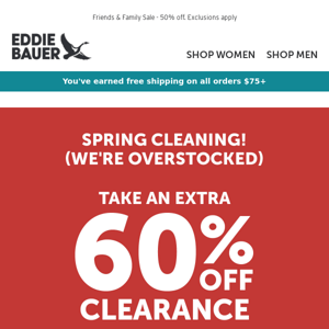 DON'T MISS OUT! Extra 60% Off Clearance