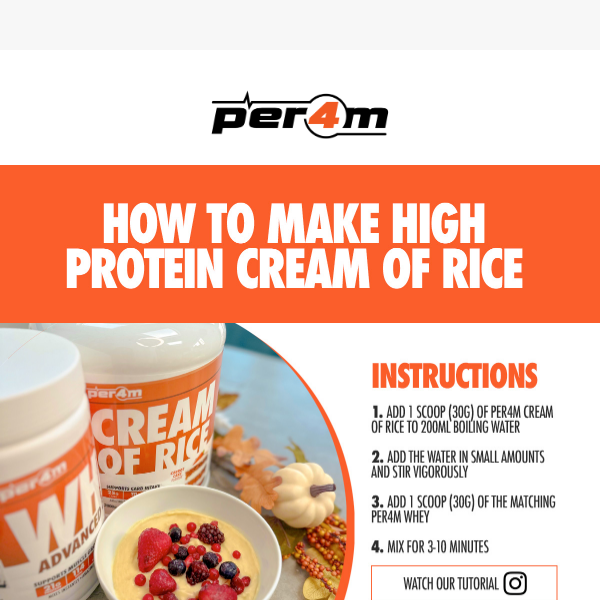 How To Make Per4m Cream of Rice!🧡