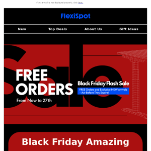 70% OFF and Free orders! FlexiSpot Black Friday!