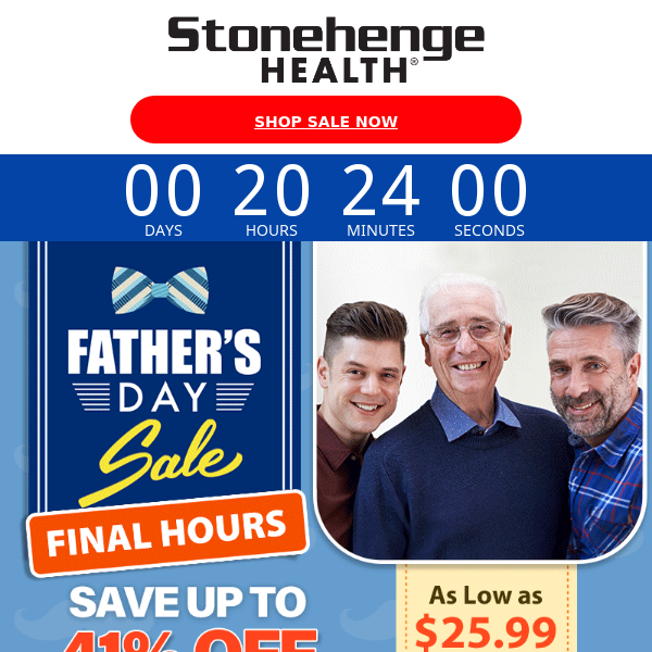 ⏰ Father's Day Sale ends today (Don't miss up to 41% off) ⏰