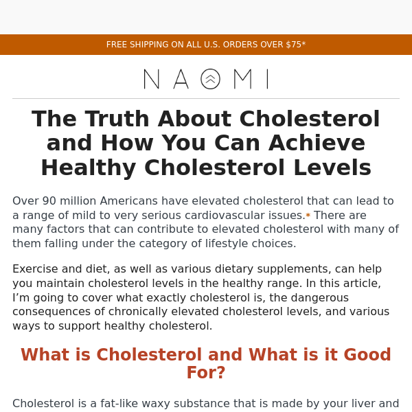 The truth about cholesterol