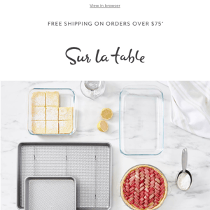 Introducing Sur La Table Glass Bakeware.