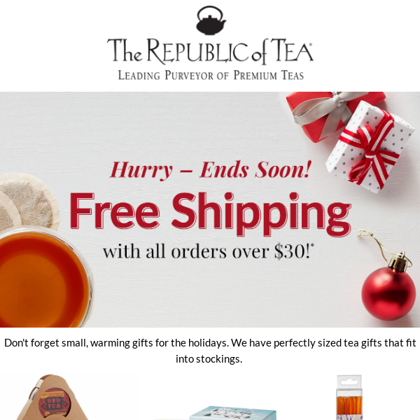 Ends Today: Our Free Shipping Over $30 Special Offer