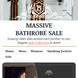 Massive Reductions In Our Bathrobe Sale! ✨