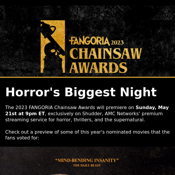 The 2023 Chainsaw Awards Are Coming! Fangoria