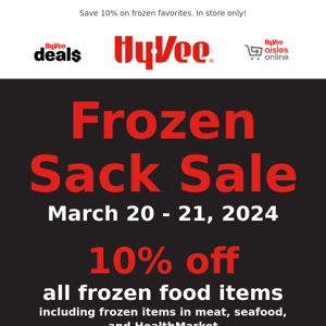 Mega Frozen Sack Sale! 🚨