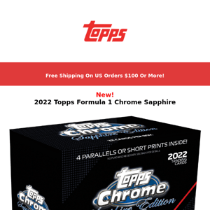 New | Topps Formula 1 Chrome Sapphire!