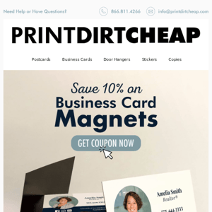 Save 10% on Biz Card Magnets ✨