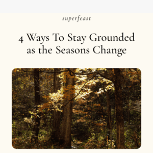 4 Ways To Stay Grounded as the Seasons Change