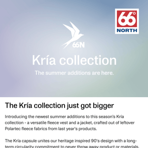 The Kría family just got bigger | Summer additions to the Kría collection