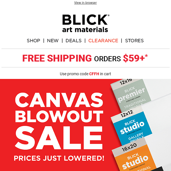 Don’t miss our CANVAS BLOWOUT SALE!