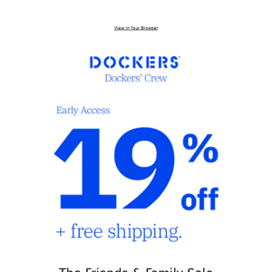 Just for you, Dockers® Crew fam 🎁