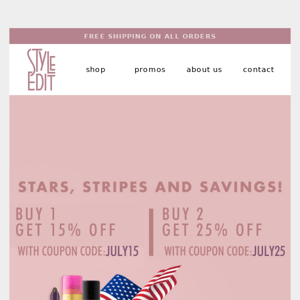 🎇Pre July 4th savings, get up to 25% off sitewide🎇