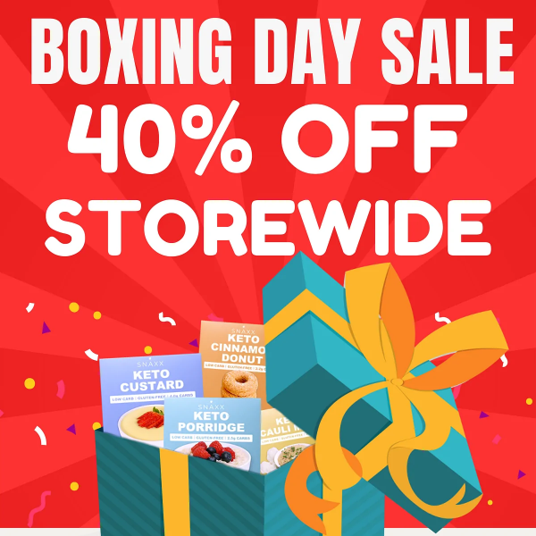 SNAXX BOXING DAY SALE STARTS NOW!