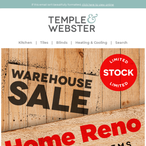 Up to 40% off Warehouse Sale on NOW! 📦 - Temple & Webster