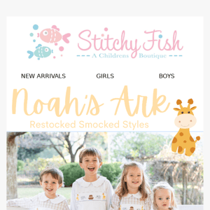 Noah's Ark is Back in Stock! 🦒