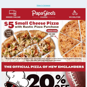 Rustic Pizza is back?? I see you Papa Gino's. : r/boston