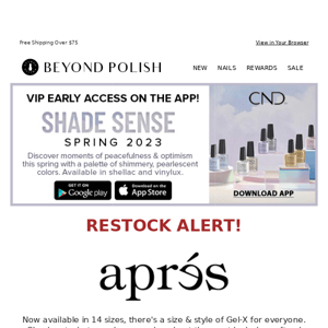 EARLY ACCESS: CND Spring 2023 + Apres Restocks!