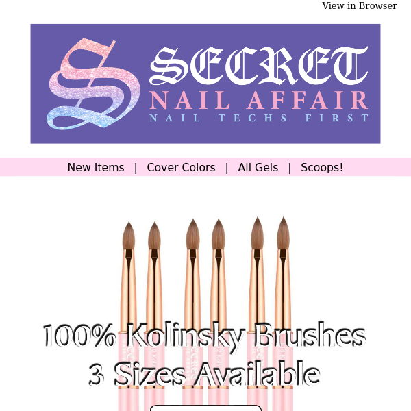 100% Kolinsky Nail Brushes are Here! 💅🏽✨