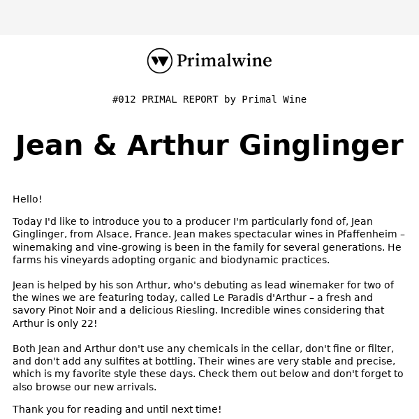#012: Jean & Arthur Ginglinger, Alsace's finest