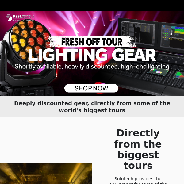 Fresh Off Tour Lighting Gear: Now 10% OFF