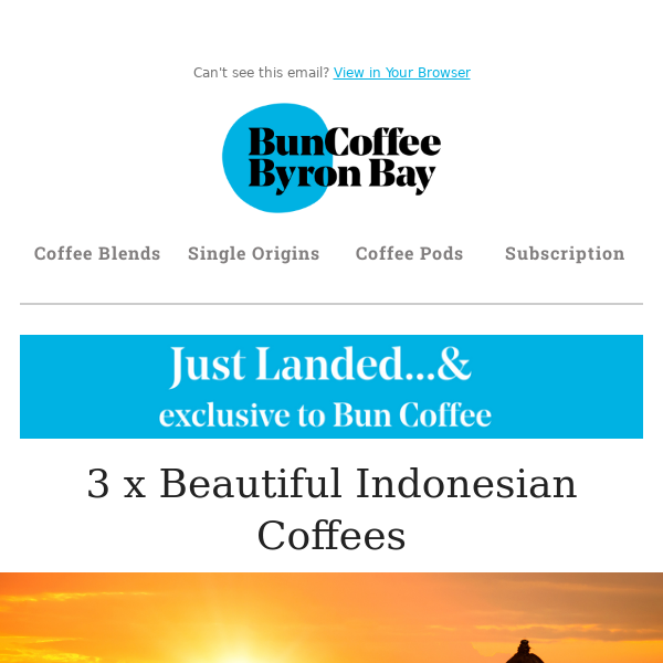 Just Landed..NEW Indonesian Coffee ☀️ 🌊