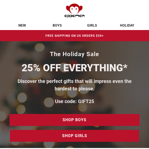 25% Off EVERYTHING 🎅🎁🎄