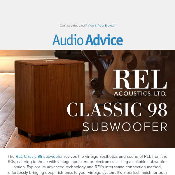 🔈REL Classic 98 Subwoofer: Retro Style Meets High-Tech Performance