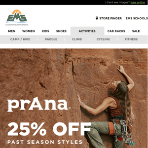 prAna Clothing ---> 25% OFF