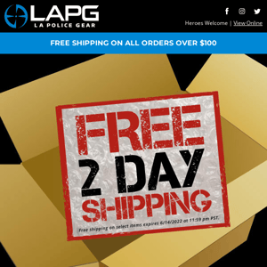 Free 2 Day Shipping on select items!