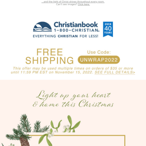 Free Shipping + Hearts Come Home: Christmas Decor You Love