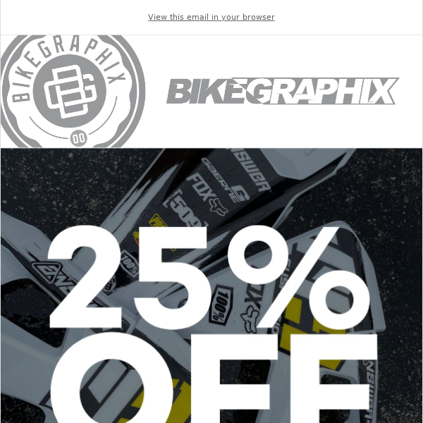 ⚡25% Off Semi Custom Graphics, Number Plates, Jersey Lettering and MORE⚡