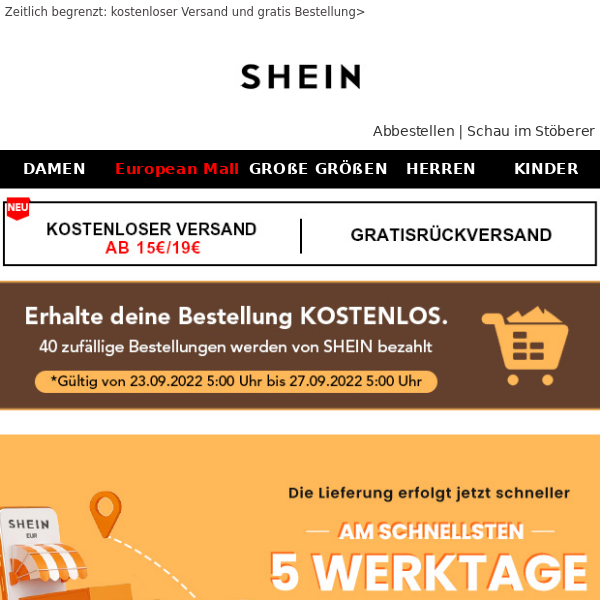 Die Lieferung erfolgt jetzt schneller aus European Mall- am schnellsten 5  Werktage! - SHEIN Germany