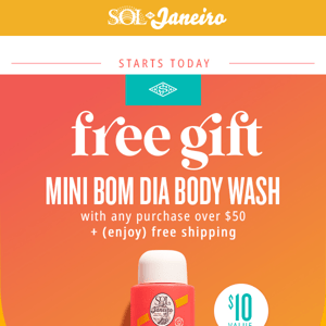 STARTS TODAY: NEW Bom Dia Body Wash (yours FREE!)