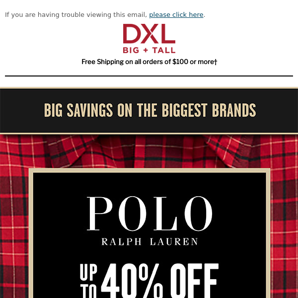 Up To 40% Off Polo Ralph Lauren!