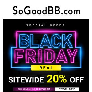 🔥Black Friday is today!!!🔥SITEWIDE 20% OFF !!! Stock is Selling Out !!!
