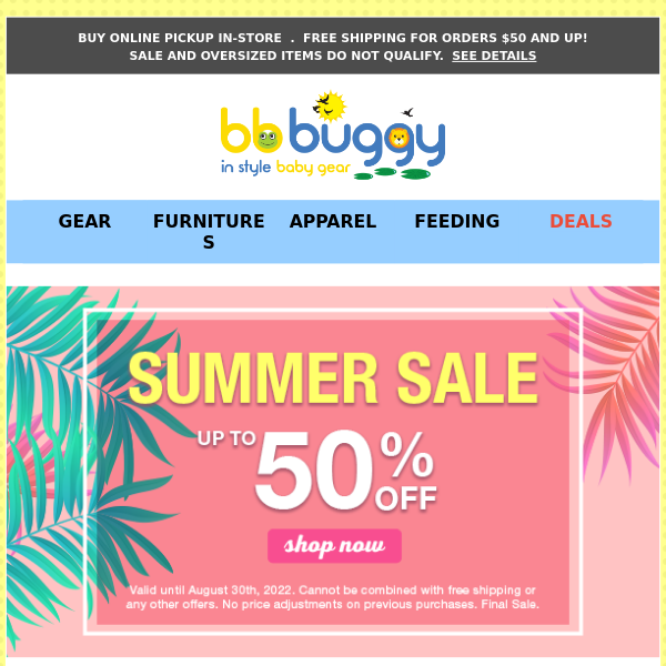 BB Buggy: SUMMER SALE up to 50% Off